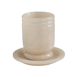 Channeled Swirl Resin Kiddush Cup - Tan