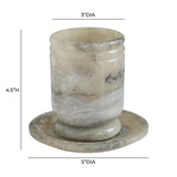 Channeled Swirl Resin Kiddush Cup - Onyx