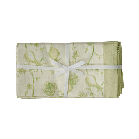 Dolce Natural Cotton Napkin - Set of 4 - Olive Green