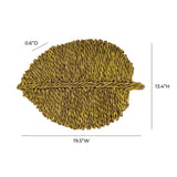 Leaf Seagrass Placemat - Set of 4 - Yellow