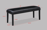 Tanner Black Dining Bench - Crown Mark | Olivia Furniture