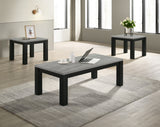 Theo Gray/Black 3-Piece Cocktail Set - Crown Mark | Olivia Furniture