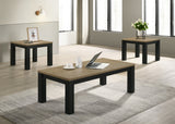 Theo Natural/Black 3-Piece Cocktail Set - Crown Mark | Olivia Furniture