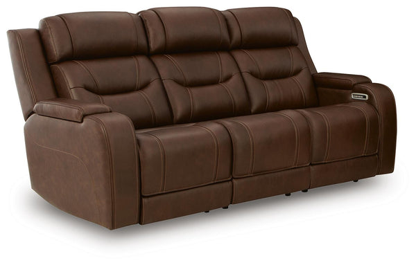 Knightington Power Reclining Sofa with Audio Seating