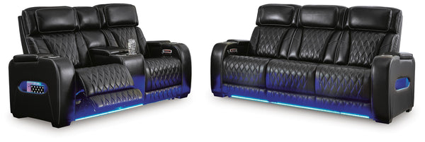 Boyington Black Power Reclining Living Room Set