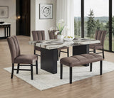 Vega Black/Brown Bench - Crown Mark | Olivia Furniture