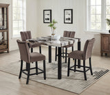 Vega Black Faux Marble Counter Height Table