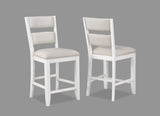 Wendy White Counter Height Chair, Set of 2 - Crown Mark | Olivia Furniture