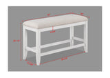 Wendy White Counter Height Dining Bench - Crown Mark | Olivia Furniture