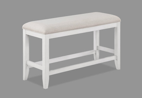 Wendy White Counter Height Dining Bench - Crown Mark | Olivia Furniture
