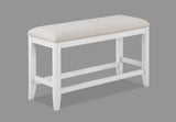 Wendy White Counter Height Dining Bench - Crown Mark | Olivia Furniture