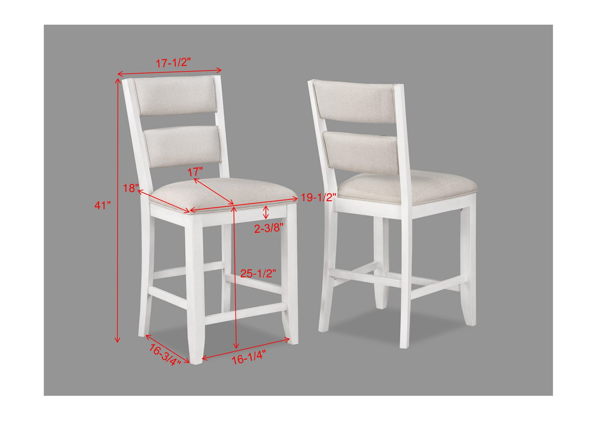 Wendy White Counter Height Dining Set | Crown Mark | Olivia Furniture