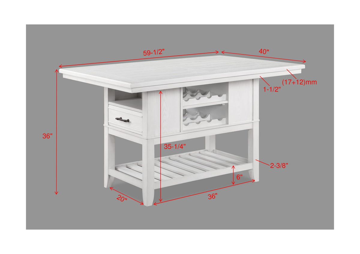Wendy White Counter Height Dining Set | Crown Mark | Olivia Furniture