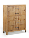 Westcott Cerused Natural Upholstered Panel Bedroom Set