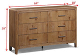 Westcott Cerused Natural Upholstered Panel Bedroom Set