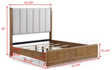 Westcott Cerused Natural Upholstered Panel Bedroom Set