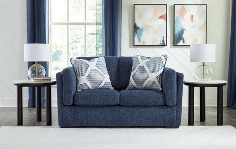 Evansley Navy Loveseat — product reference image 1