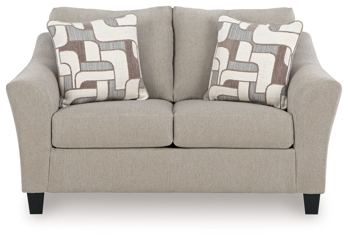 Willarae Taupe Loveseat — product reference image 3