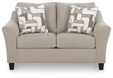 Willarae Taupe Loveseat — product reference image 3