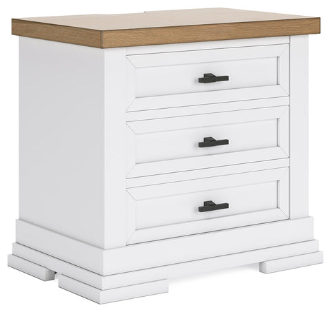 Ashbryn White/Natural Nightstand — product reference image 1
