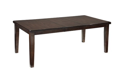 Haddigan Dark Brown Dining Extension Table — product reference image 1