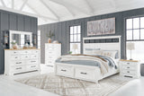 Ashbryn White/Natural Storage Platform Bedroom Set — product reference image 1