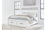 Ashbryn White/Natural Storage Platform Bedroom Set — product reference image 3