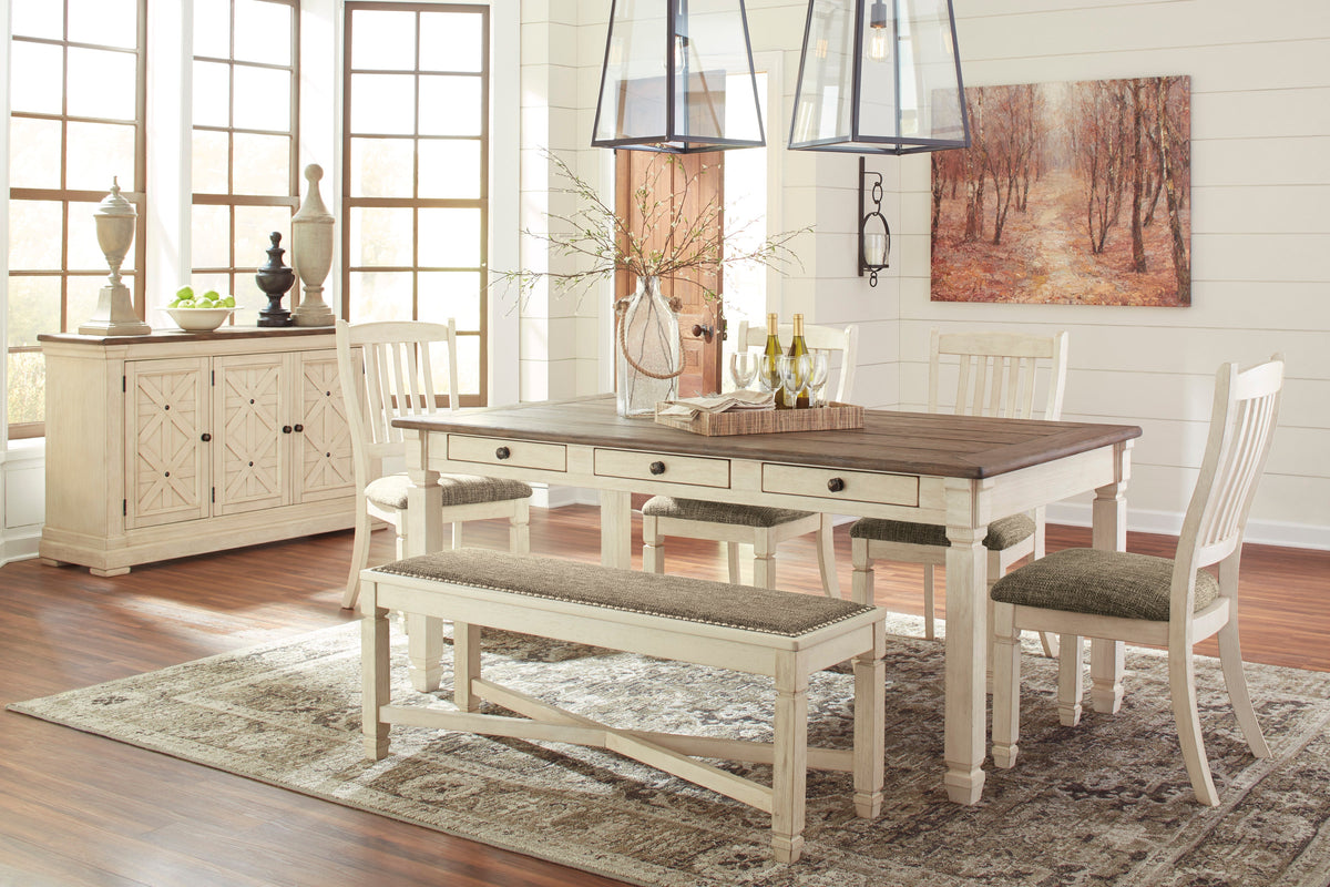 Bolanburg Two-tone Rectangular Dining Set — product reference image 2