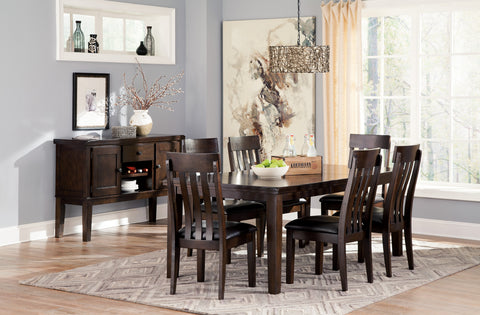 Haddigan Dark Brown Extendable Dining Set — product reference image 1