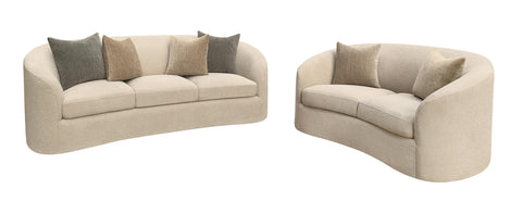 Rainn Living Room Set Camel Chenille