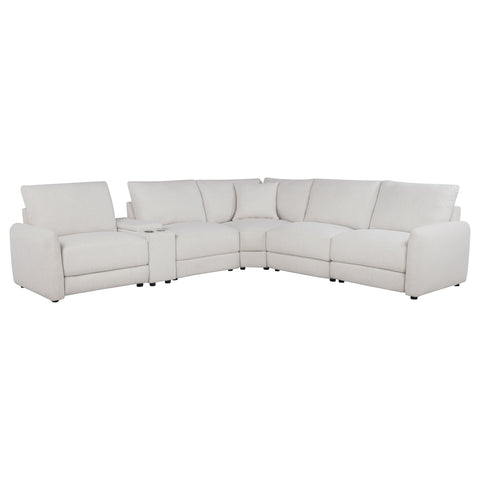 Valle 6-Piece L-Shaped Power Reclining Sectional with Console Pearl