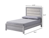 Crown Mark Adelaide Driftwood Upholstered Panel Youth Bedroom Set - Photo 6 | Olivia Furniture Houston