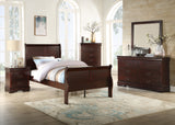 Crown Mark Louis Philip Cherry Sleigh Youth Bedroom Set - Photo 1 | Olivia Furniture Houston