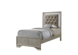 Crown Mark Lyssa Champagne LED Upholstered Panel Youth Bedroom Set - Photo 3 | Olivia Furniture Houston