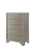 Crown Mark Lyssa Champagne LED Upholstered Panel Youth Bedroom Set - Photo 6 | Olivia Furniture Houston