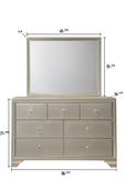 Crown Mark Lyssa Champagne LED Upholstered Panel Youth Bedroom Set - Photo 14 | Olivia Furniture Houston