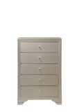 Crown Mark Lyssa Champagne LED Upholstered Panel Youth Bedroom Set - Photo 20 | Olivia Furniture Houston