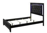 Crown Mark Micah Black LED Upholstered Panel Youth Bedroom Set - Photo 3 | Olivia Furniture Houston