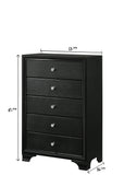 Crown Mark Micah Black LED Upholstered Panel Youth Bedroom Set - Photo 12 | Olivia Furniture Houston