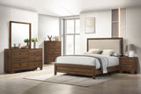 Crown Mark Mille Cherry Brown Upholstered Youth Bedroom Set - Photo 1 | Olivia Furniture Houston