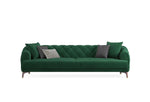 Green Velvet Navona 4-Seater Sofa