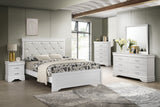 Amalia White Upholstered Panel Bedroom Set