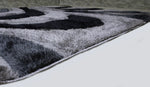 3D Shaggy GRAY-BLACK Area Rug 3D444