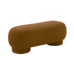 Cinnamon Brown Vegan Shearling Ottoman