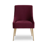 Beatrix Performance Velvet Dining Chair - Burgundy