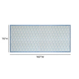 Dolce Natural Cotton Table Cloth - Baby Blue / 70" x 160"