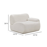Zenith Contract-Grade Upcycled Fabric Corner Chair - Cream / RAF