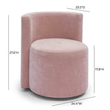 Alyssa Rolling Desk Chair - Pink