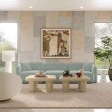 Travie 112" Modular Sofa - Sea Blue