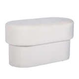 Andrea Performance Velvet Storage Bench (31"-50") - Cream / 31"